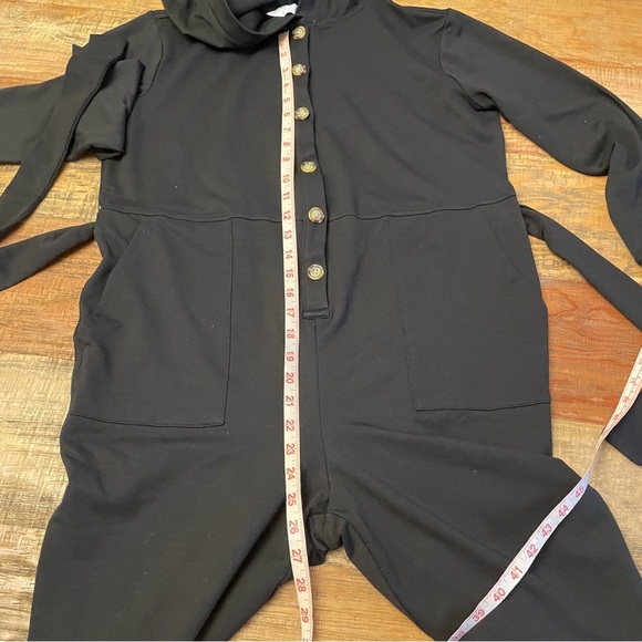 Encore by Idina Menzel Regular Soft Hooded Jumpsuit Pockets Small Petite tie - Picture 9 of 14